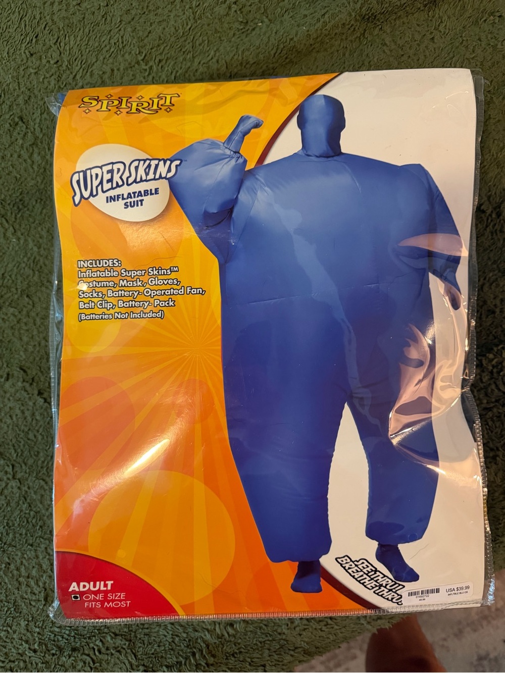 Spirit Blue Inflatable Super Skins Costume